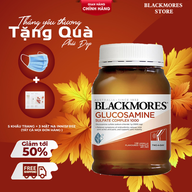 (Mẫu mới) - Viên uống Blackmores Glucosamine Sulfate 1500mg One-A-Day 150 viên - Glucosamin Giảm đau nhức xương khớp