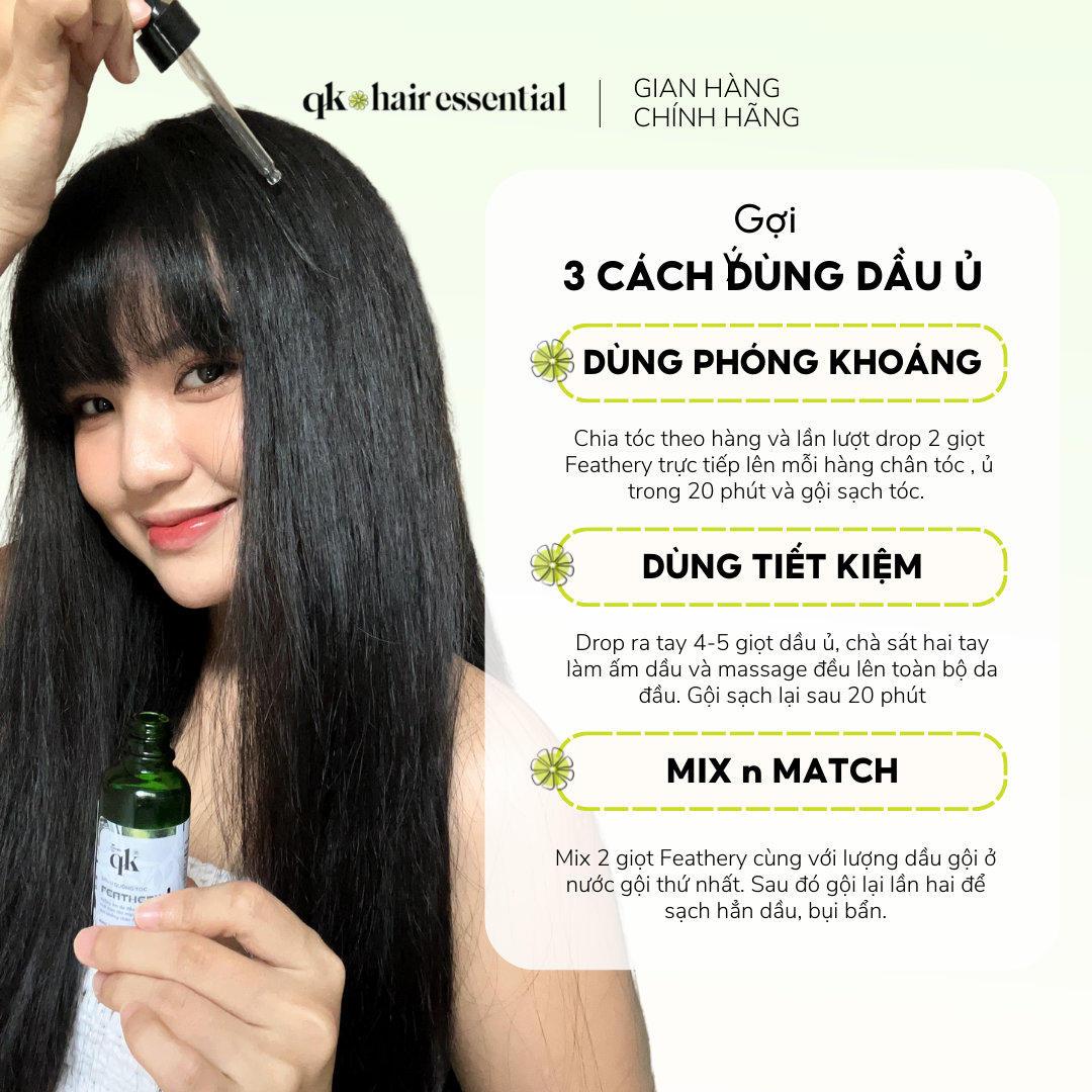 DẦU Ủ DƯỠNG TÓC FEATHERY HANDMADE QK