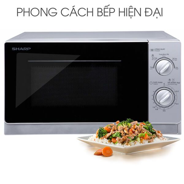 [HCM] Lò vi sóng Sharp cơ không nướng R-202VN-S 20L
