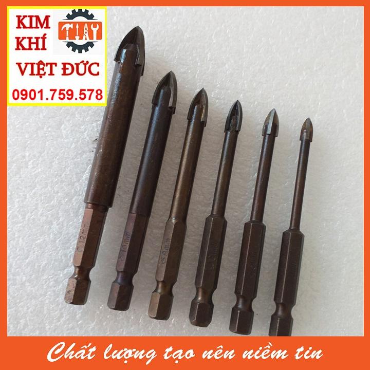 Bộ 6 mũi khoan đa năng, khoan kính, tường gạch men, đá hoa cương