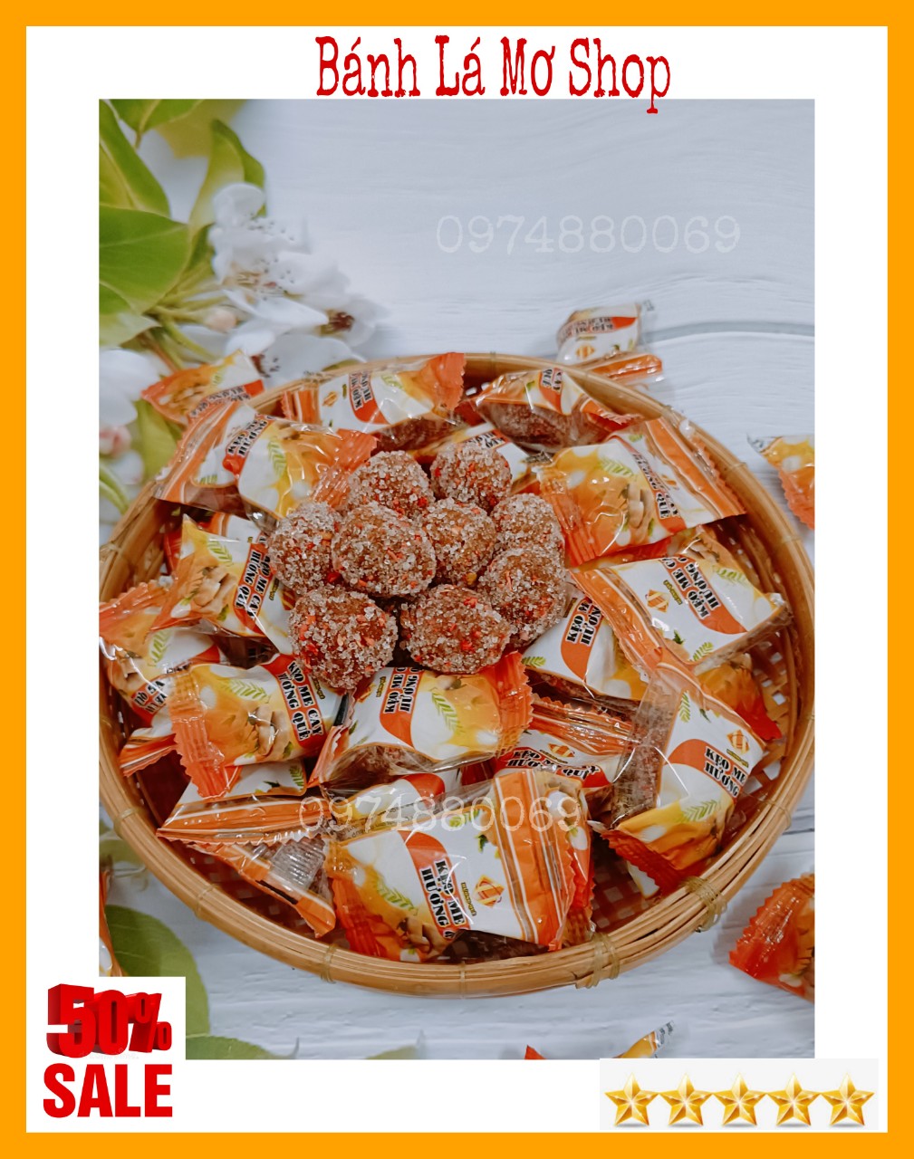 (FREESHIP) Kẹo Me Cay BẾN TRE- BÁNH LÁ MƠ SHOP