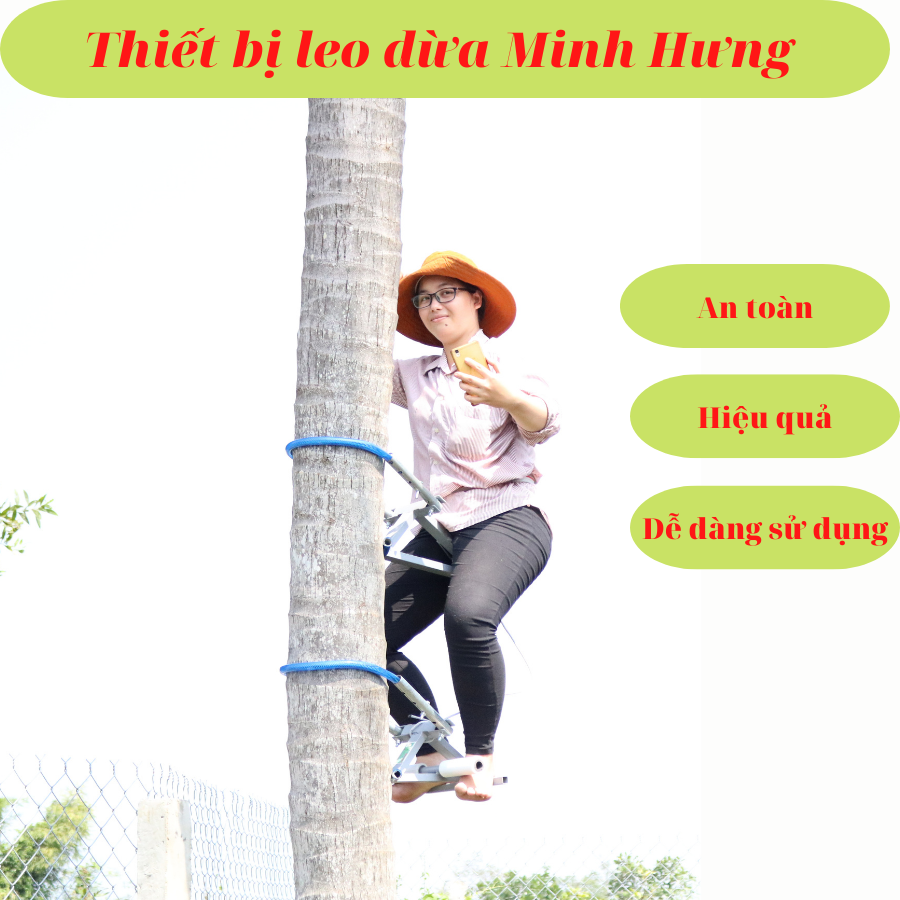 Thiết bị leo dừa, kiểu ngồi siêu khoẻ