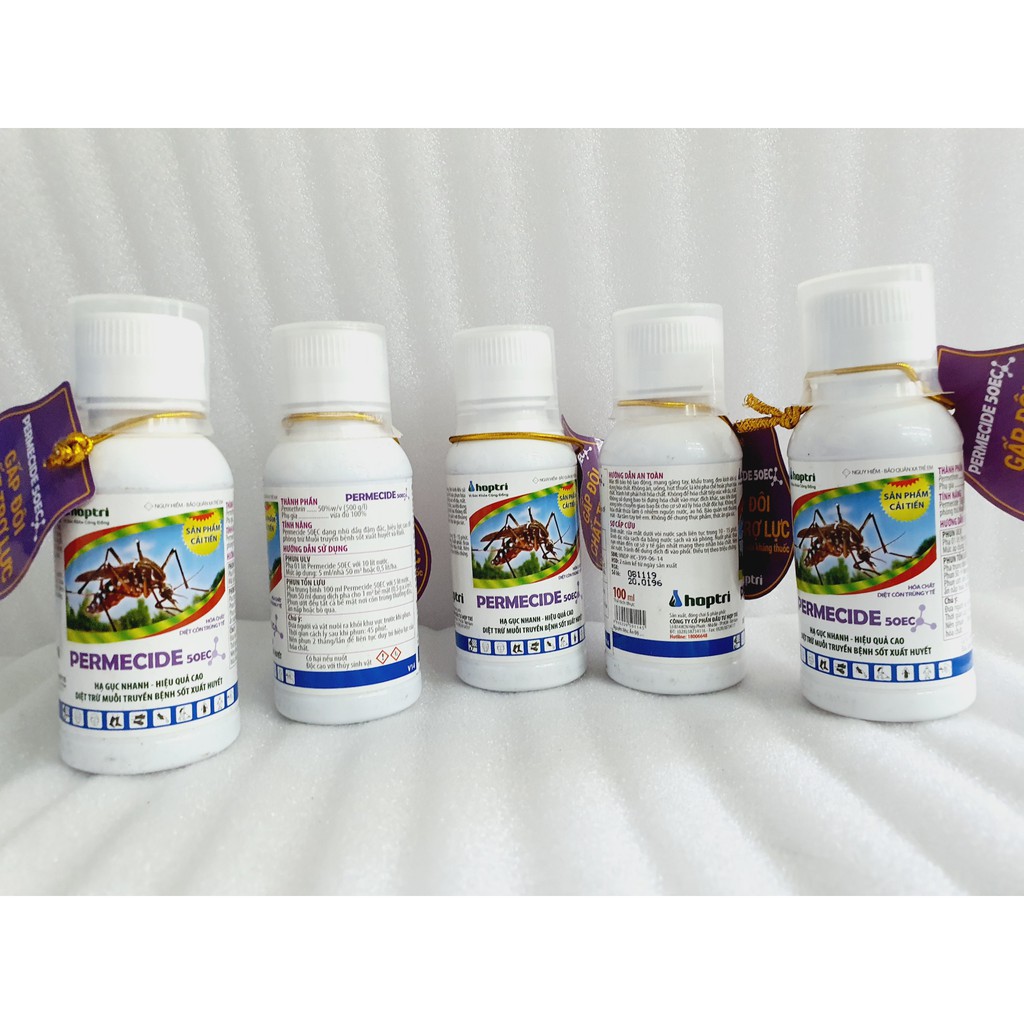 Combo 2 chai thuốc diệt muỗi PERMECIDE 50EC (100ml) + DONA USA 150SC (50ml) .