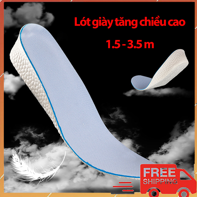 Cặp Độn Lót Đế Giày Tăng Chiều Cao Nam Nữ Xốp Siêu Nhẹ EVA Tăng 1.5cm