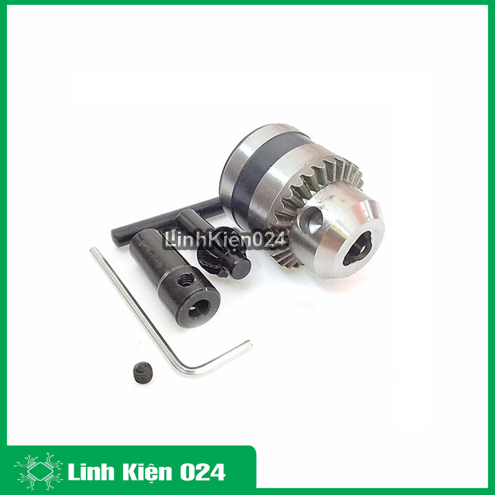 Combo đầu kẹp mũi khoan 3 chấu côn và bạc B10 lỗ 3.17mm