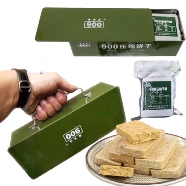 Lương khô 3 sao hộp sắt 1,2kg nội địa trung