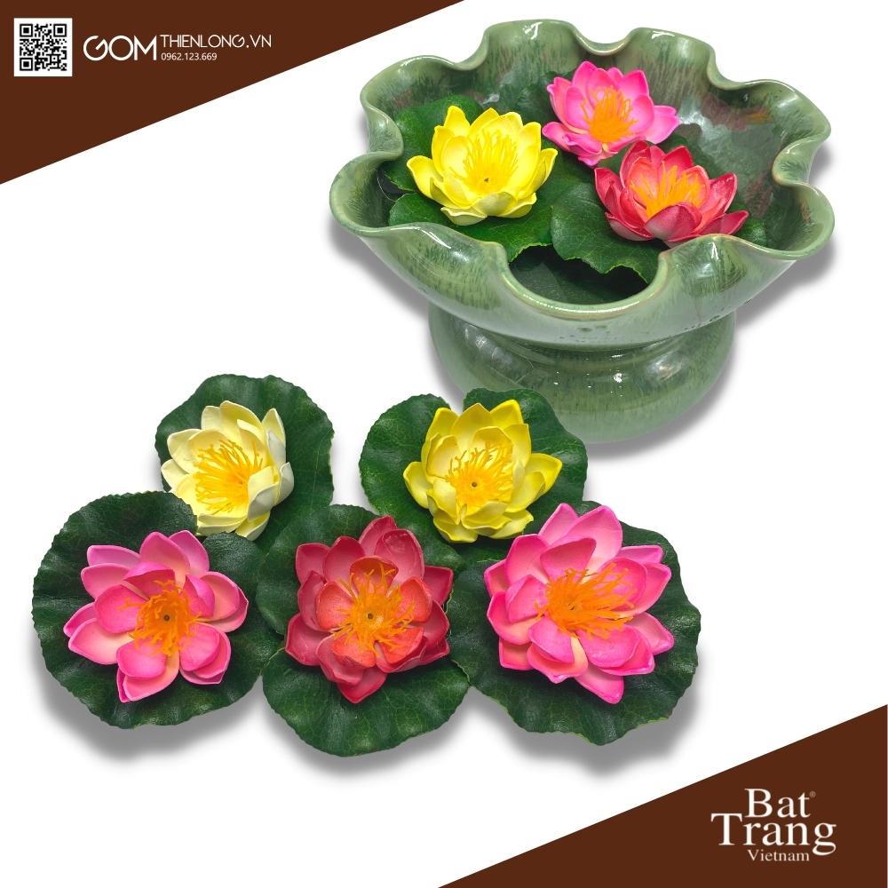 Hoa sen thả nước | hoa sen giả đủ màu đk10cm | gốm thiên long