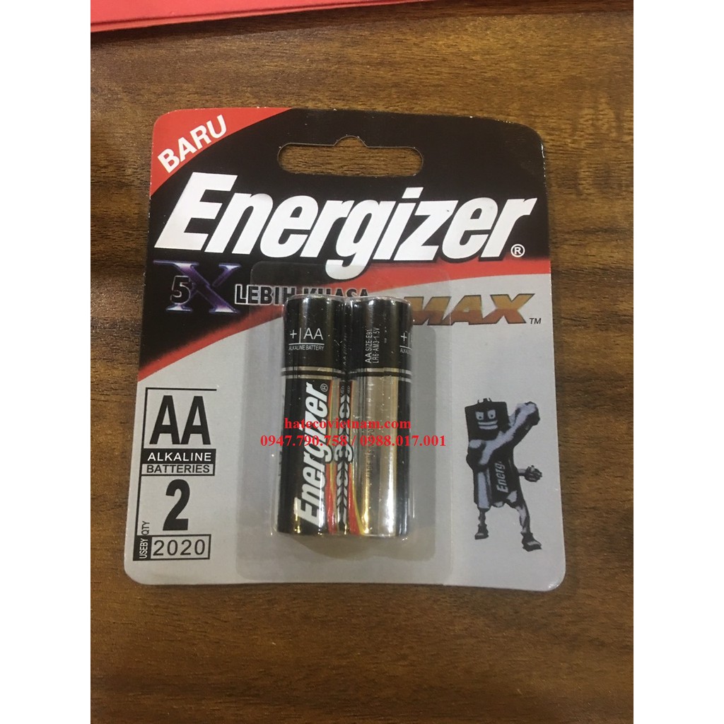 Vỉ 2 viên pin energizer 2a alkaline lr6