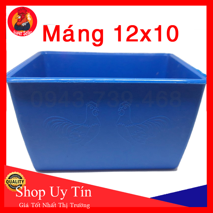 Combo 10 máng gà nhựa cao cấp cho trại gà size 12x10