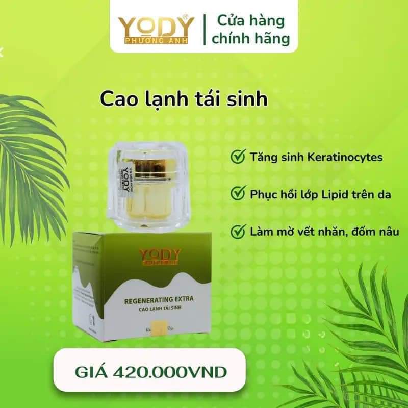 Cao lạnh tái sinh Yody White Phương Anh giúp da nhanh bong và không bị thâm