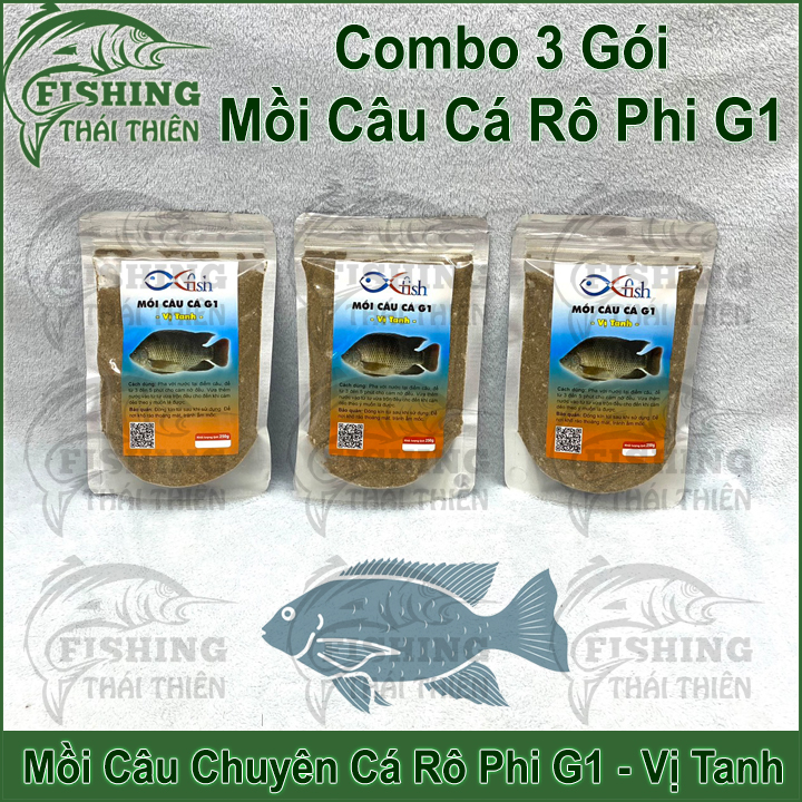 Mồi Câu Cá Rô Phi G1 Vị Tanh Gói 250g