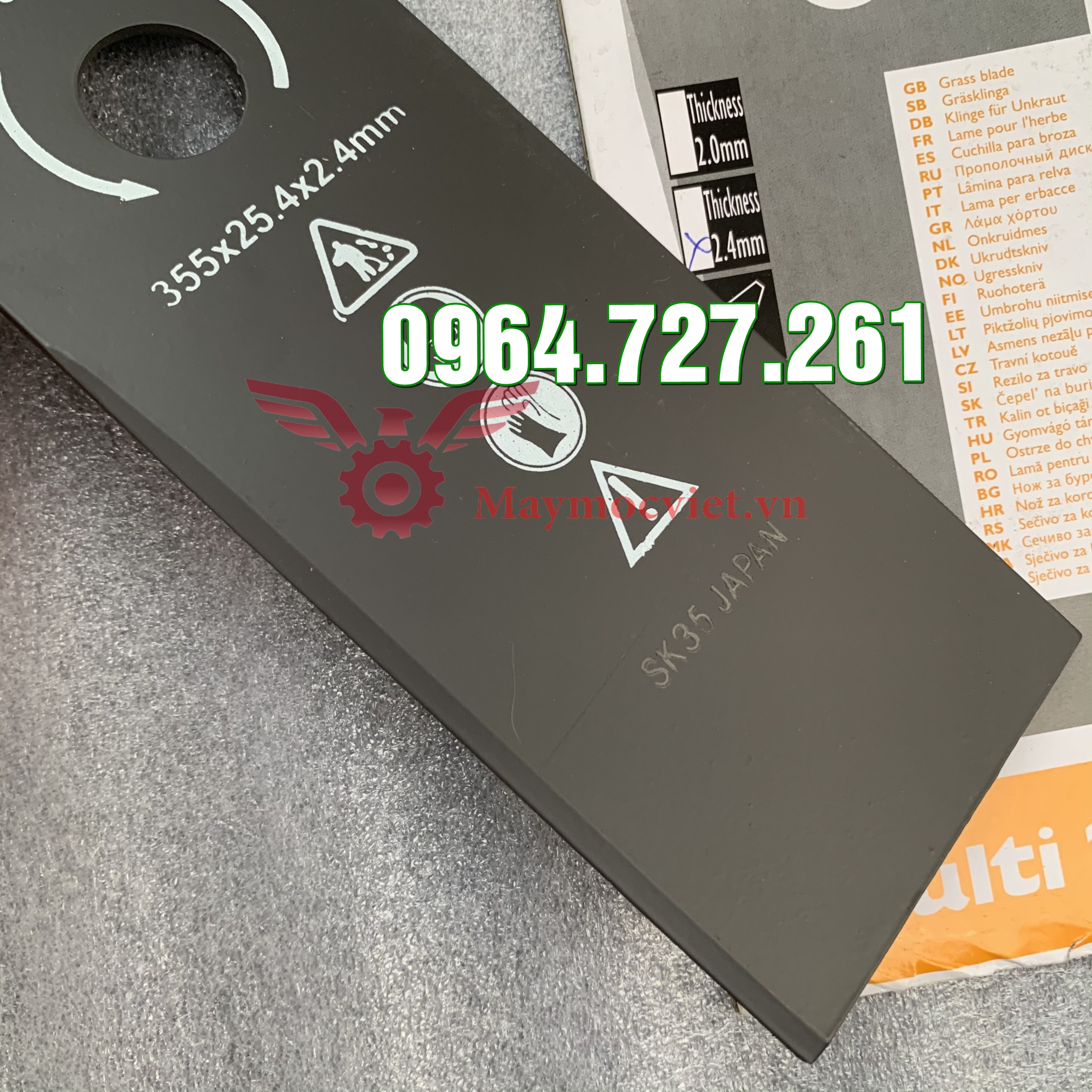 Lưỡi cắt cỏ Echo chuẩn Nhật lưỡi vuông dày