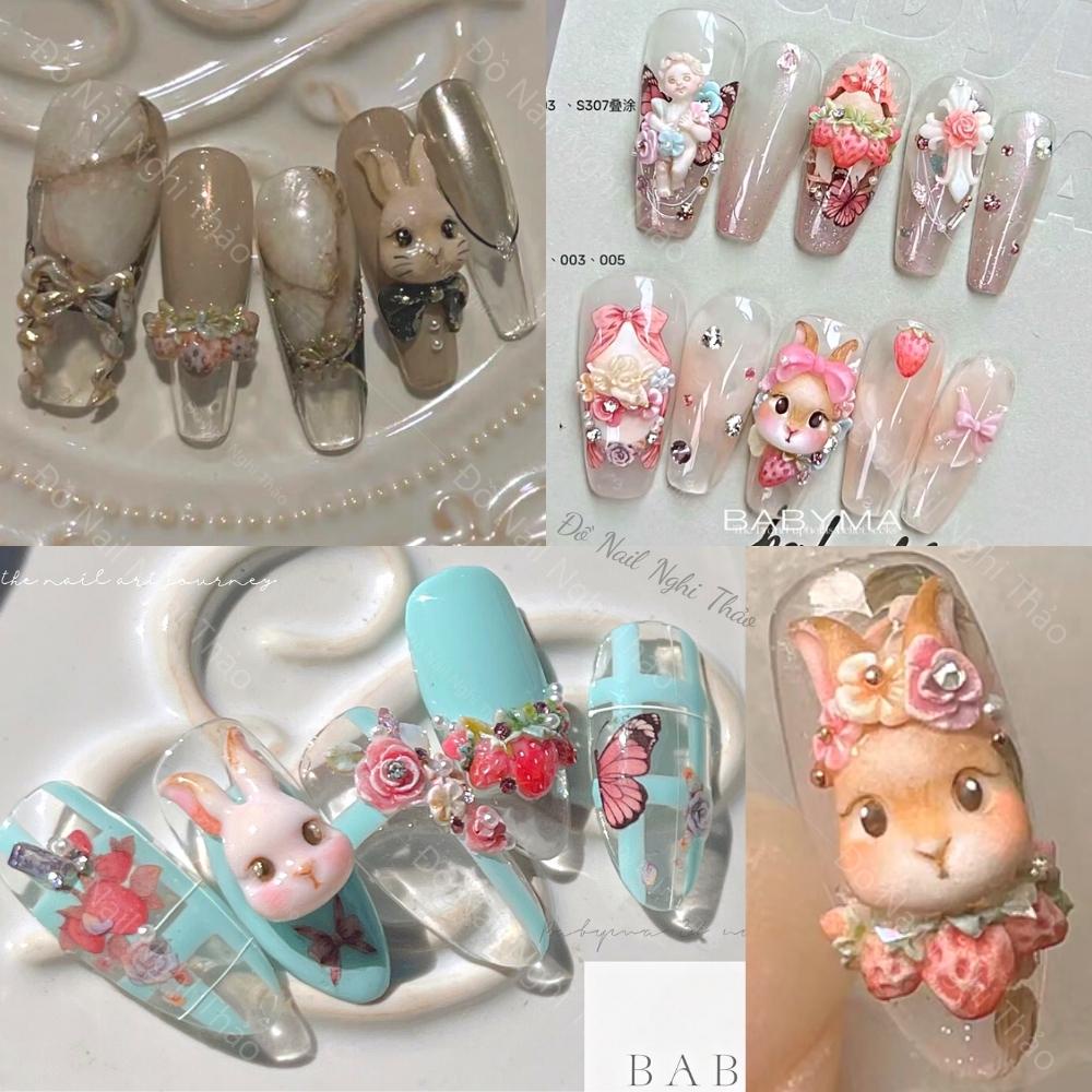 Khuôn silicon nail làm charm
