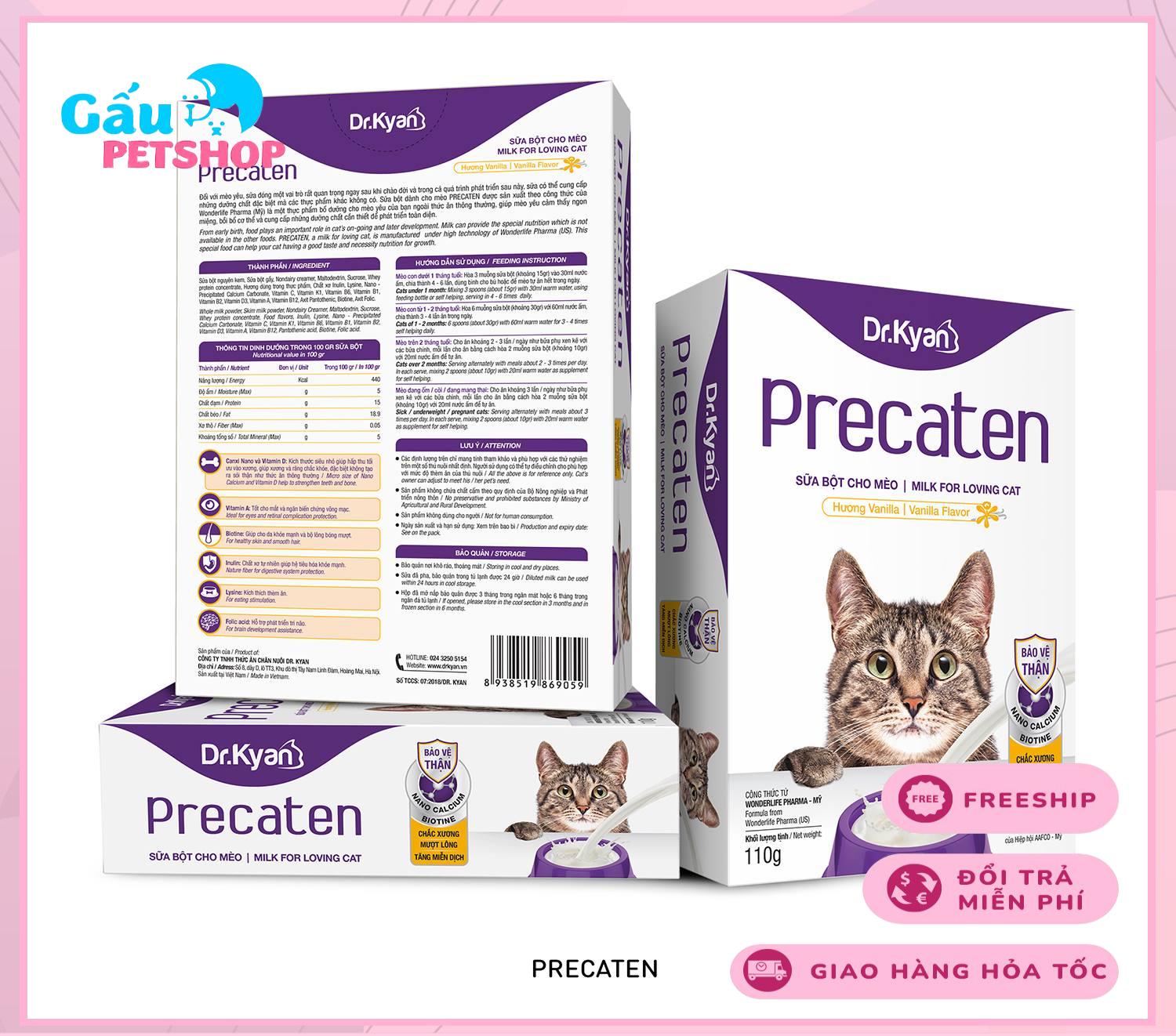 Sữa bột cho mèo Dr Kyan Precaten