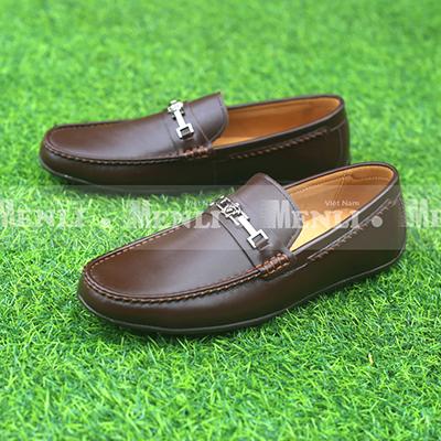 Giày Lười Da Thật Có Đai Kim Loại (GL87)
