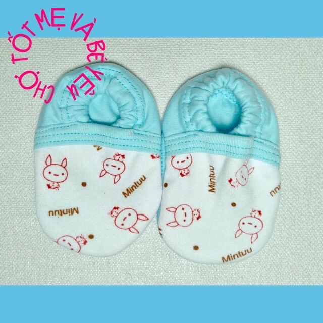 [HCM]GIÀY VẢI CHO BÉ SƠ SINH-7KG COTTON CAO CẤP (giày vải giữ ấm chân cho bé)