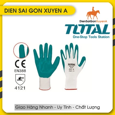 Combo 5, Combo 2 Găng Tay NITRI bảo vệ an toan trong môi trường hóa chất Total TSP12101