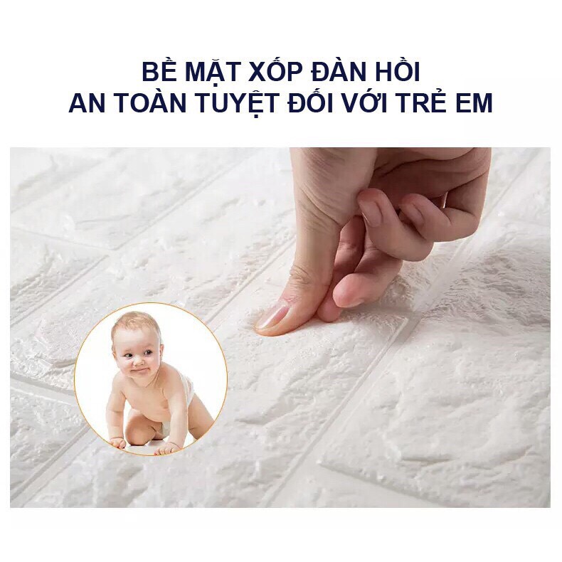 Xốp dán tường giả gạch 3D - Khổ Lớn 70x77cm