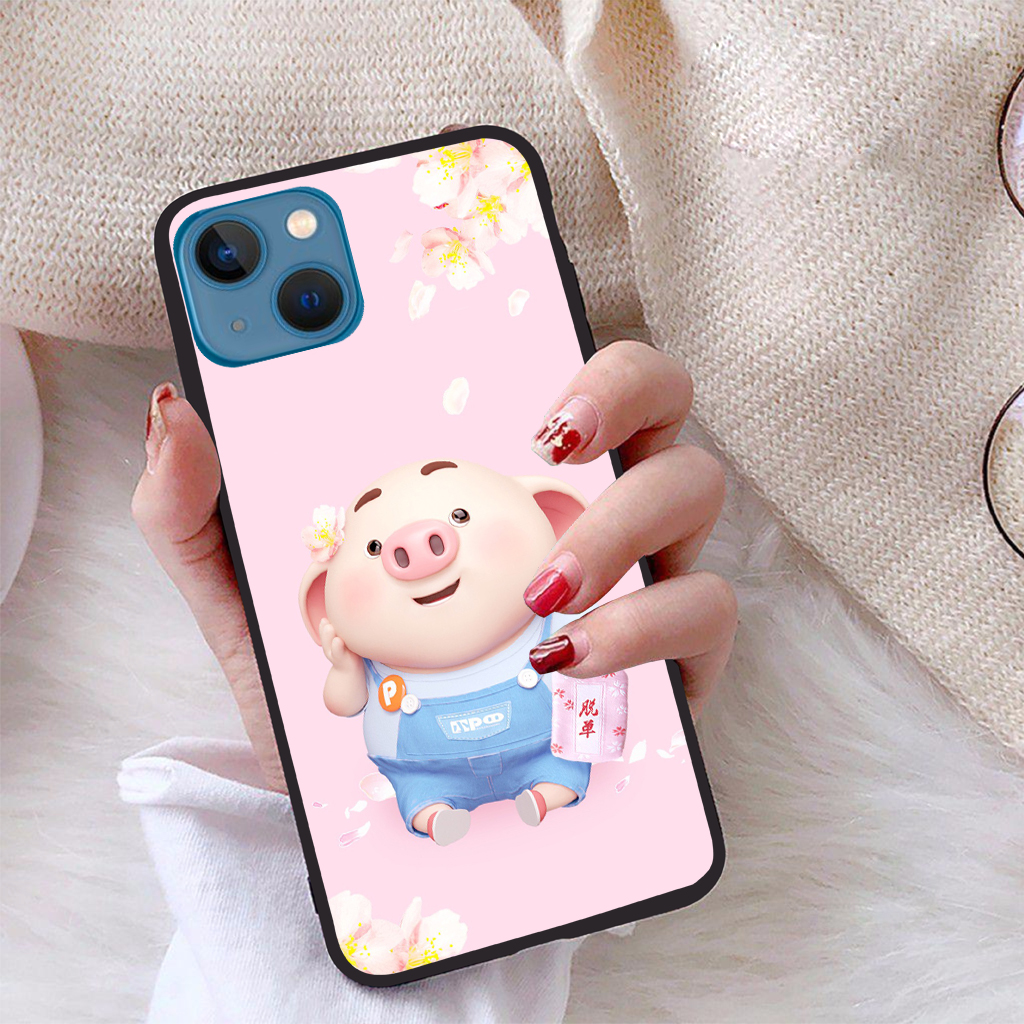 Ốp lưng iPhone 13 viền dẻo TPU BST Pig Cute