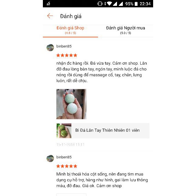 Bi Đá Lăn Tay Thiên Nhiên Cặp 02 Viên