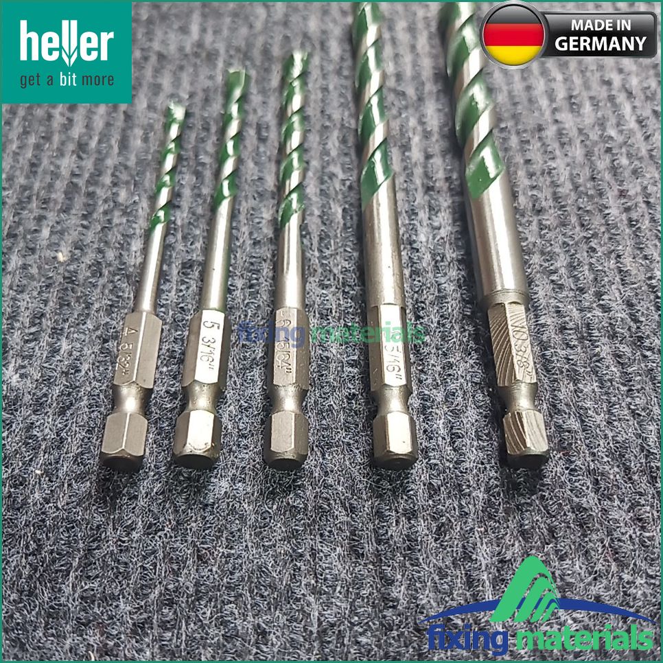 [HCM]Mui khoan đa năng HELLER QuickBit AllMat chuôi luc giac (Size 4-10mm)