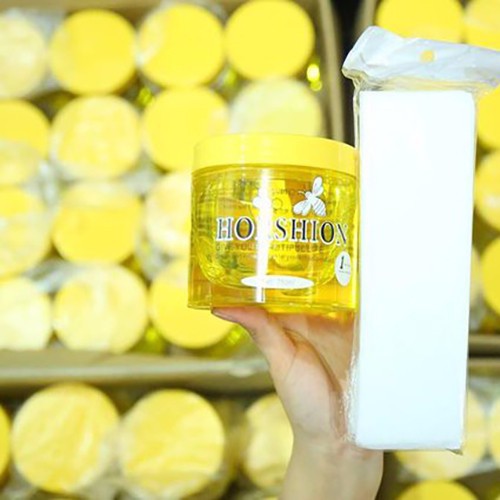 combo Sáp wax lông + Giấy wax Horshion - 028