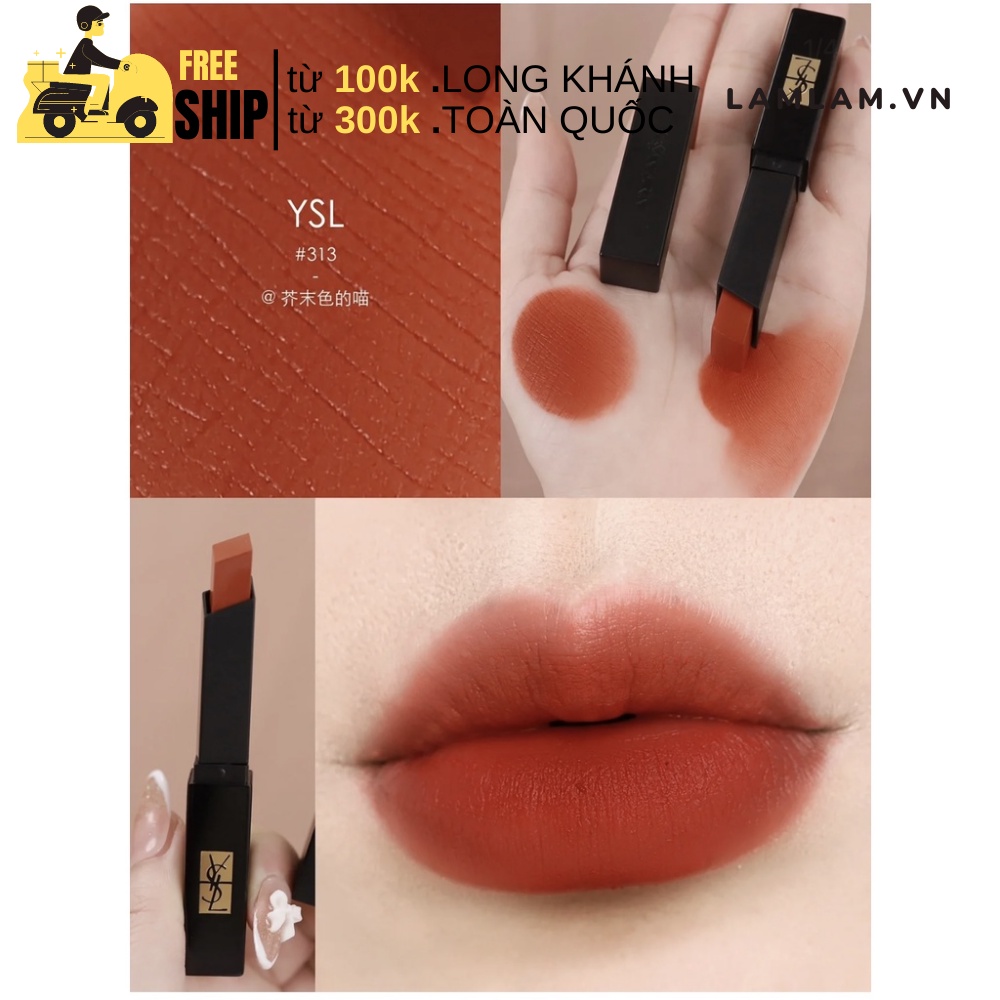 Son Ysl Slim Velvet Radical 313 - 314 Vỏ Đen