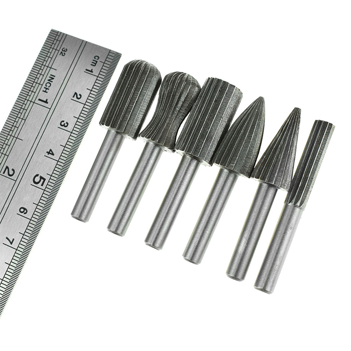 [HCM]Bộ 6 mũi mài khắc gỗ lũa trục 6mm