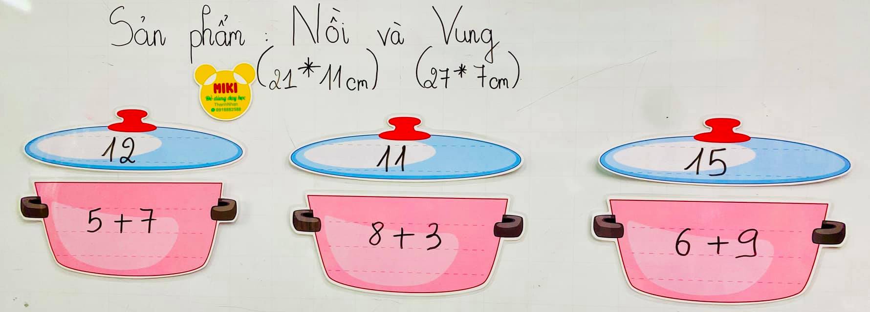 BỘ NỒI VÀ VUNG dạy học (Đồ Dùng Dạy Học MIKI)