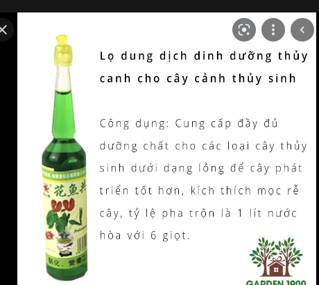 1 lọ dung dịch thủy canh nuôi cây - dinh dưỡng cho trồng thủy sinh lọ 38ml 1 lọ