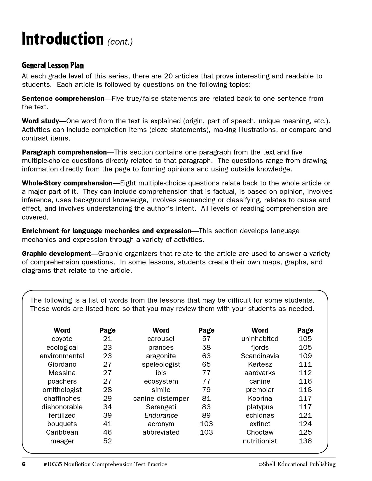 Nonfiction Comprehension Test Practice Level 5 (sách đen trắng) Sách tiếng anh
