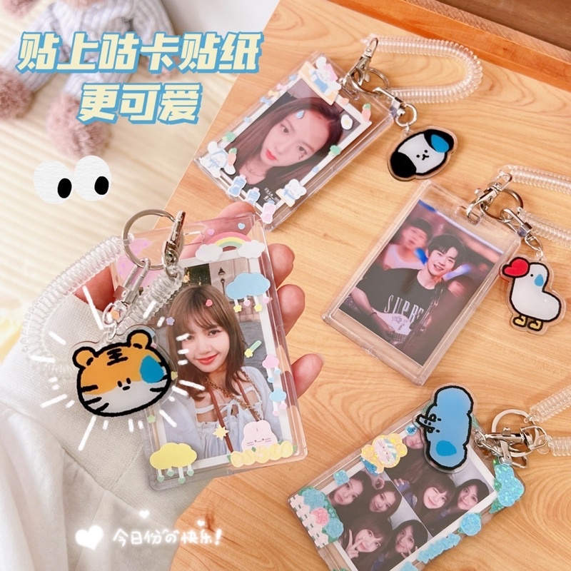 Móc khoá top loader, bao trong suốt đựng card, ảnh idol