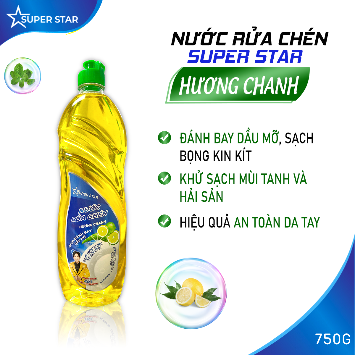 Nước Rửa Chén Super Star 750g