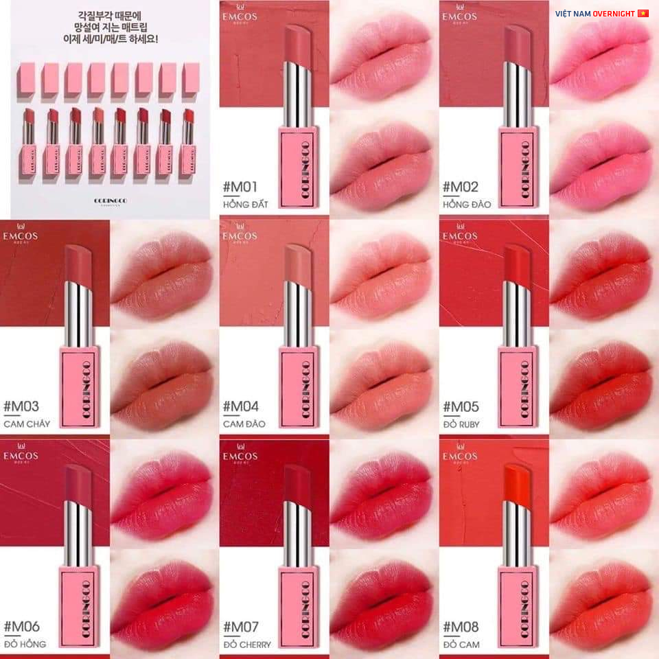 Son Coringco Bonny Matte M08- ĐỎ CAM