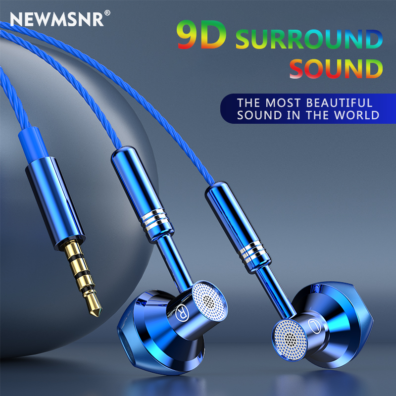 Newmsnr 9D Surround Bass Earphones Tích hợp trong Mic Earphone Tai nghe