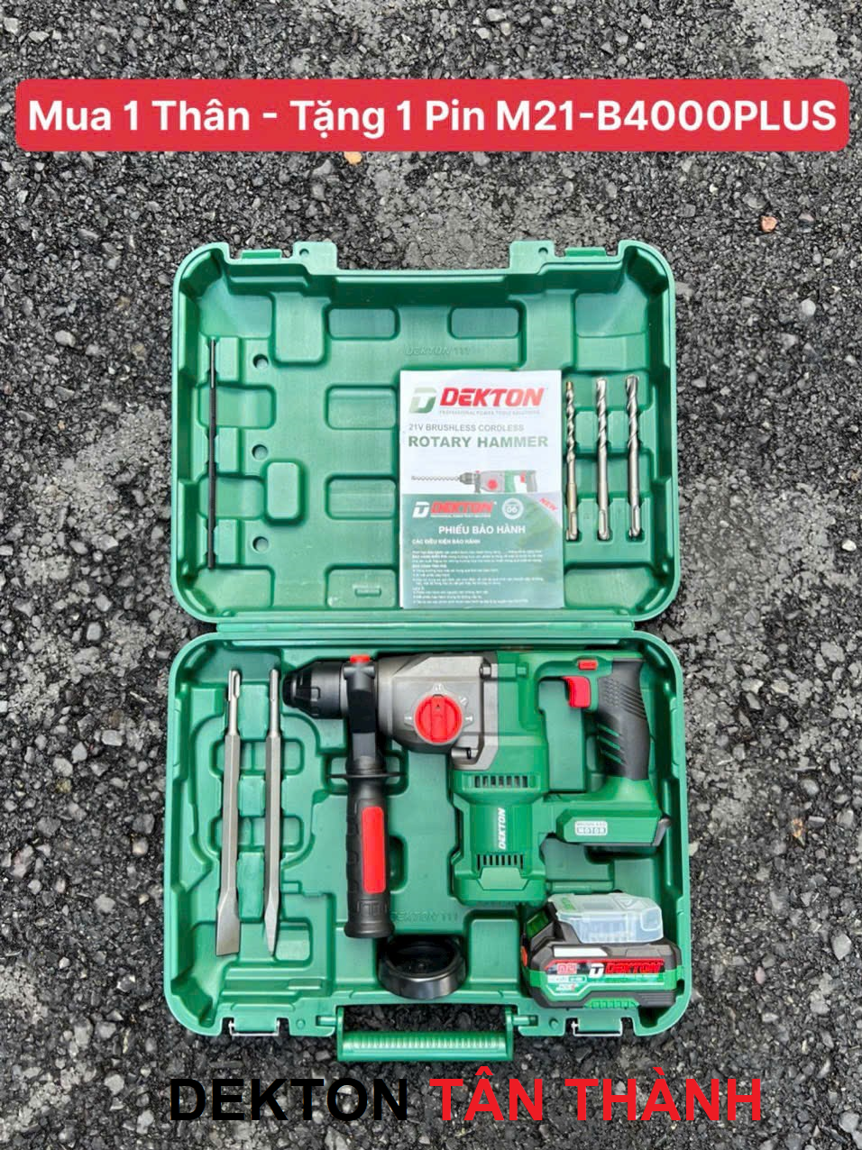 Máy khoan M21-RH2603PLus bê tông pin 3 chức năng bản 2025 / Motor đứng / ANtikickback