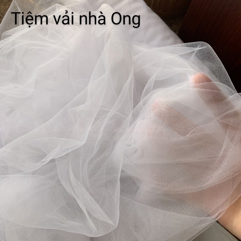 Vải lưới tutu mềm màu trắng (1x1.6m)