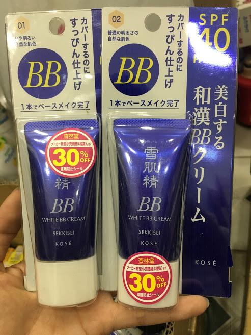 Kem trang điểm BB Kose Sekkisei White Cream 6 in 1 Nhật bản