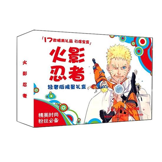 Hộp quà Naruto a5 có poster postcard bookmark banner huy hiệu thiếp ảnh dán album ảnh