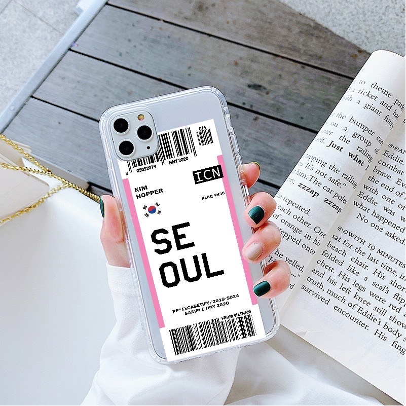 Ốp lưng Ticket Newyork, Seoul cho Iphone 7plus/8plus, X/XS, 11