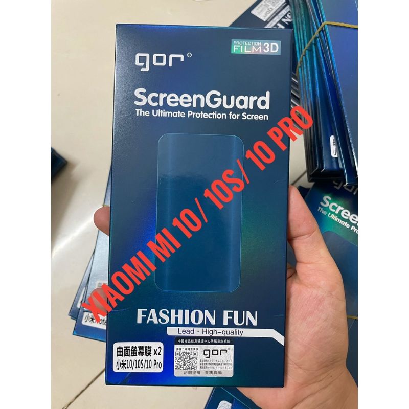 Bộ 2 miếng dán dẻo GOR cho Xiaomi Mi 10, Mi 10S, Mi 10 Pro