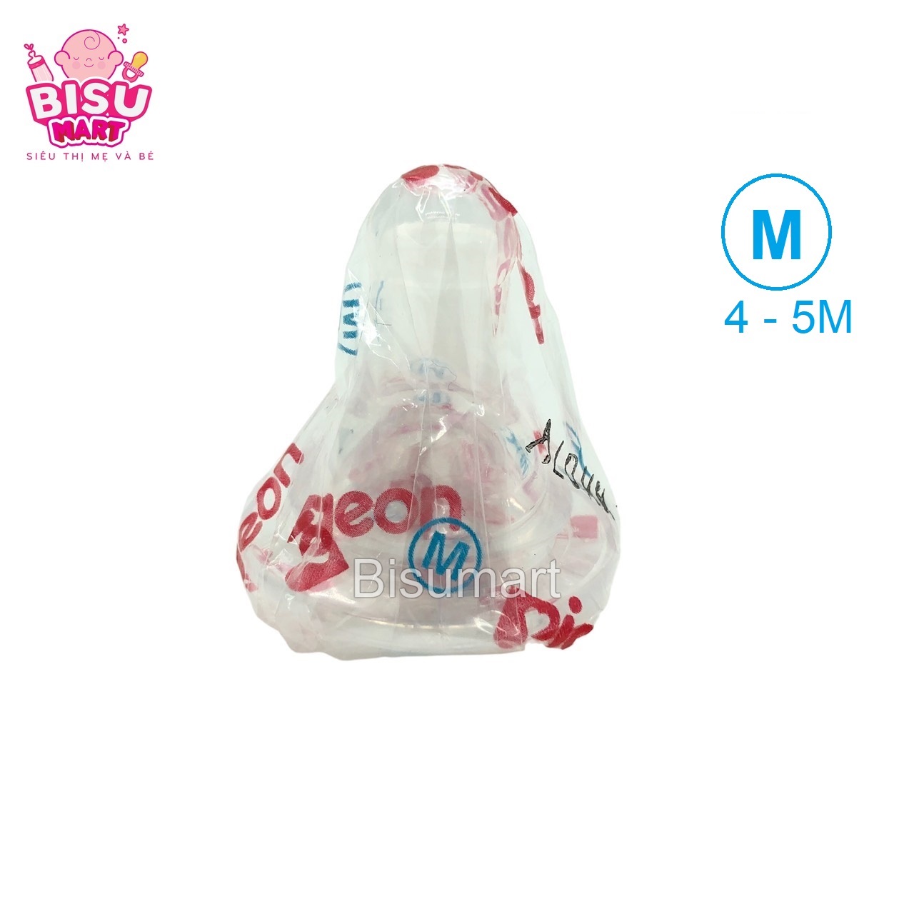 Núm Vú cổ hẹp Silicone Siêu Mềm Pi.geon (Đủ Size)