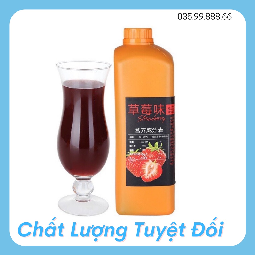 Siro Dâu Boduo (chai can 2 lít) trà sữa