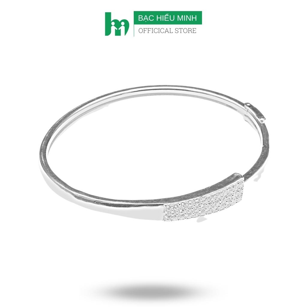 Lắc tay bạc nữ lắc tay dạng cứng bạc hiểu minh ltu469 ltu469