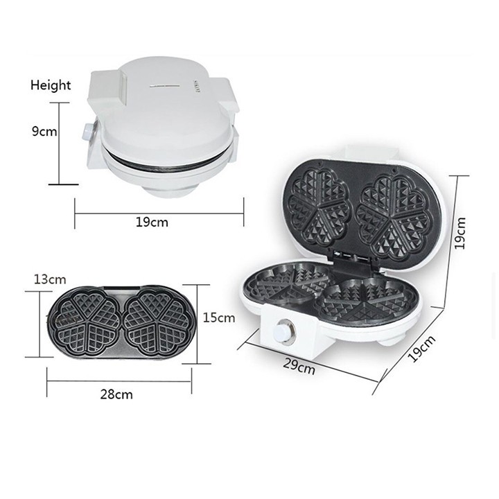 Máy Làm Bánh Waffle Tổ Ong Đôi
