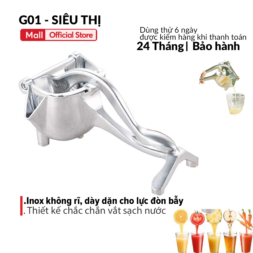 Dụng cụ ép trái cây cầm tay chuyên dụng G01 đa năng,chất liệu inox không rỉ cao cấp bền bỉ, an toàn cho sức khỏe, giá rẻ