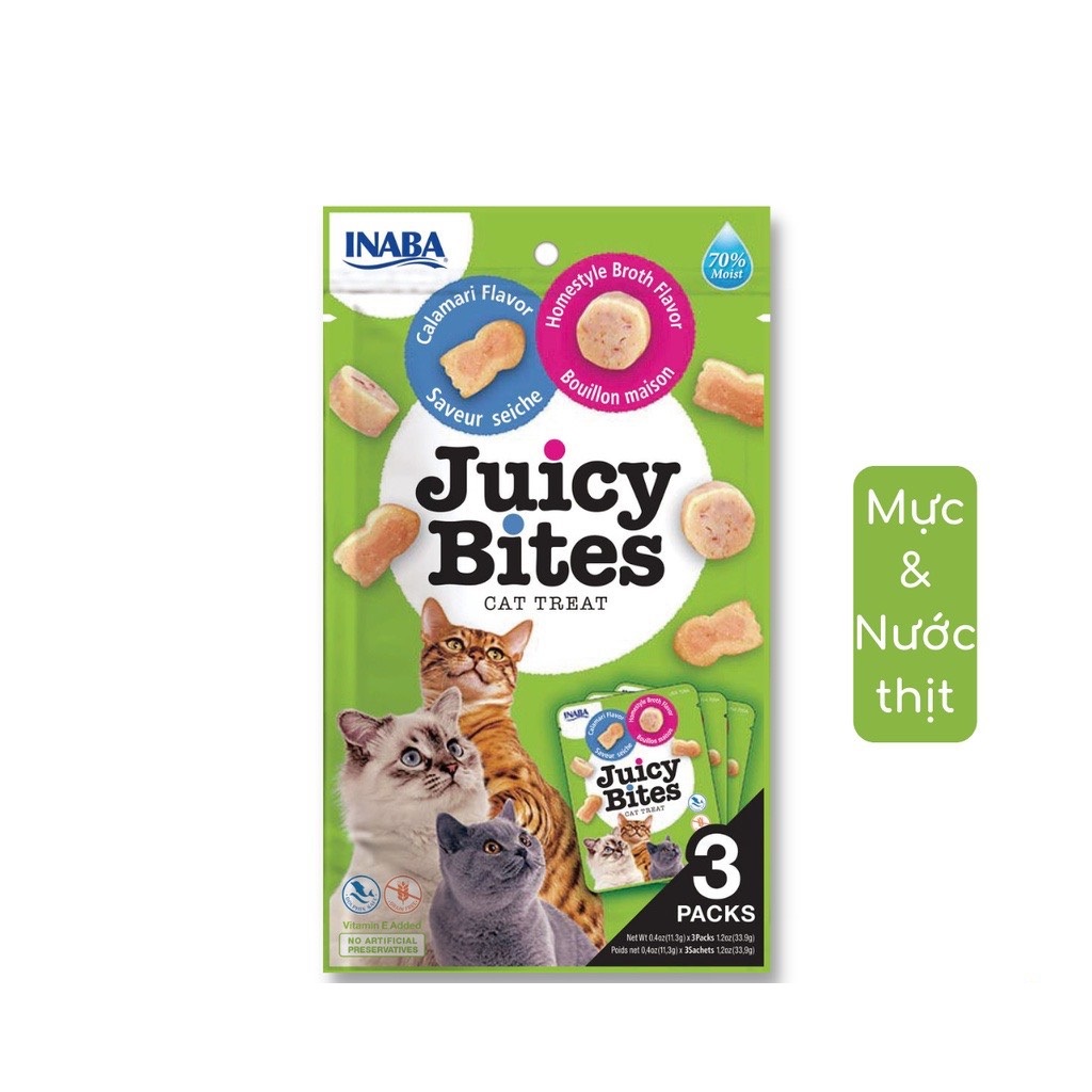 Bánh thưởng Inaba cho mèo, Bánh thưởng Juicy Bites mềm cho mèo