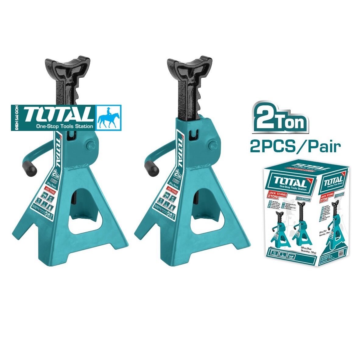 Bộ 2 cái đội kê 3 tấn Total THJS0301