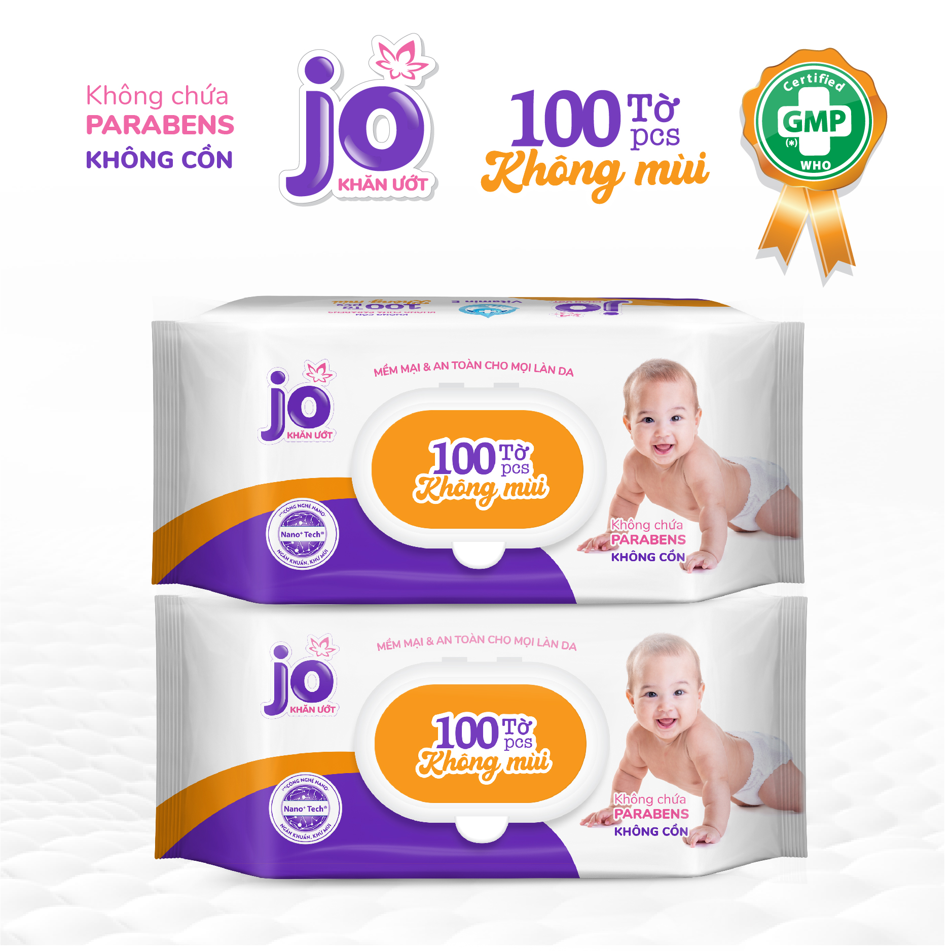 Combo 4 gói khăn ướt JO cao cấp M10/M20/M80/M100