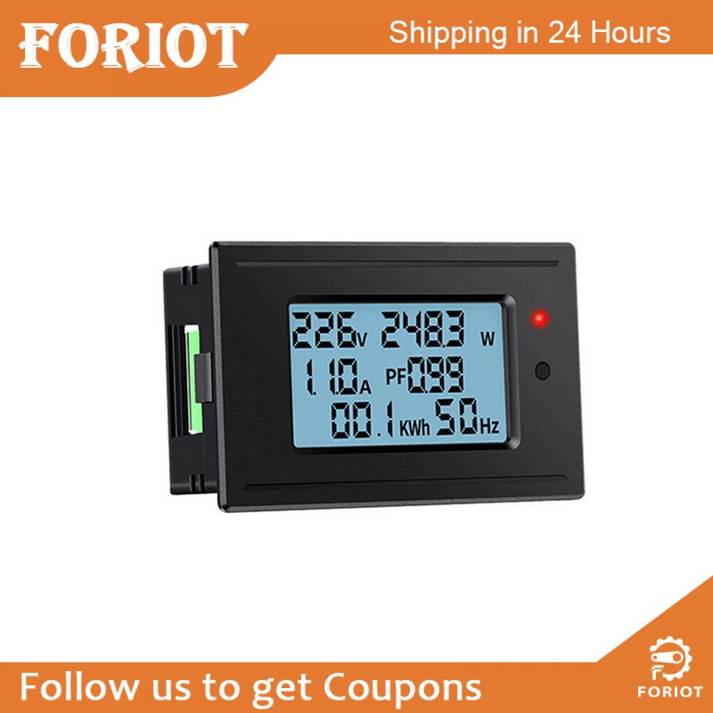 Foriot AC Digital Display Voltage Current Power and Electricity Watt-hour Meter